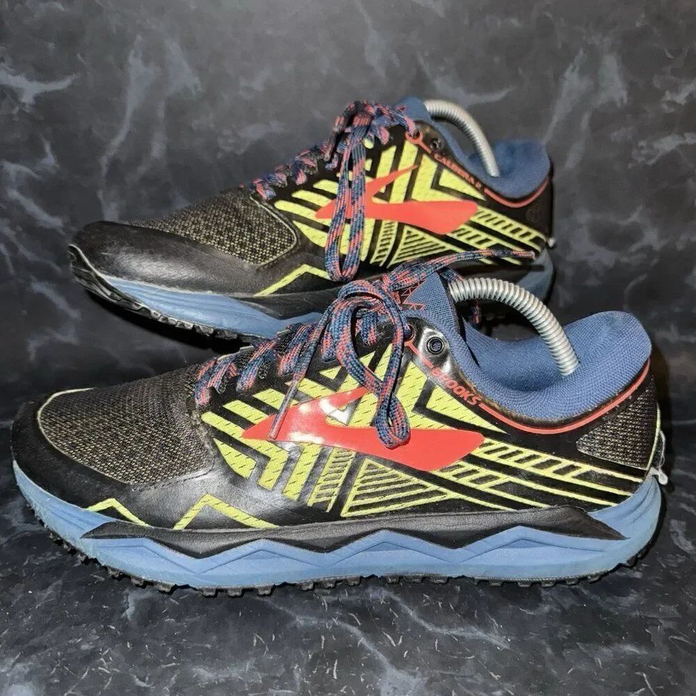 Brooks Caldera 2 Mens Trail Running Athletic Shoes Blue Black Mens Size 9
